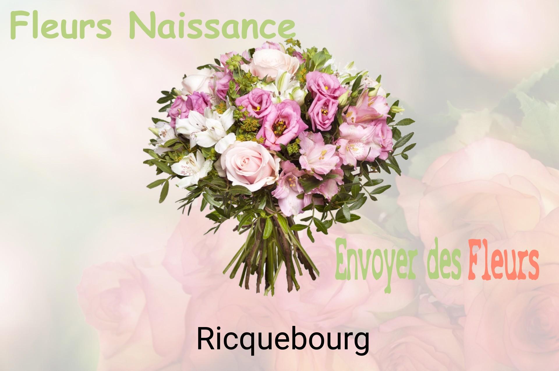 Bouquet de fleurs de naissance livré à Ricquebourg